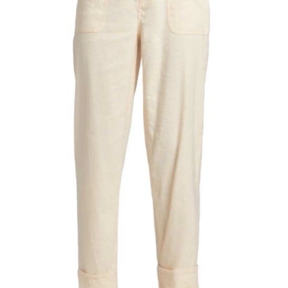 Derek Lam 10 Crosby Womens Beks Utility Ultra-High Waist Pants Ivory Size 8 - Picture 4 of 12